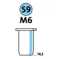 Заклепки-гайки S9х14.5мм (10 шт.) 